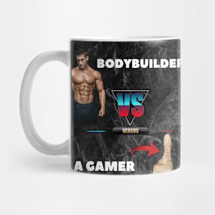 Bodybuilder versus Gamer Mug